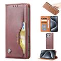 iPhone 16 Pro Max Card Set Wallet Case - Wine Red
