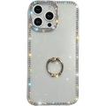 iPhone 16 Pro Max CrystalGlow Hybrid Case with Ring Holder - Transparent
