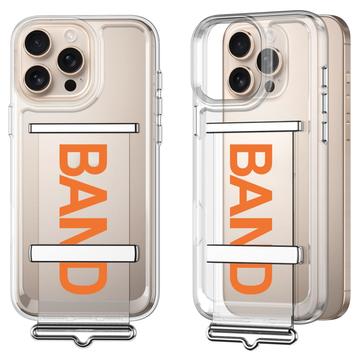 iPhone 16 Pro Max GKK Strap Case - Orange / Transparent