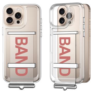 iPhone 16 Pro Max GKK Strap Case - Pink / Transparent