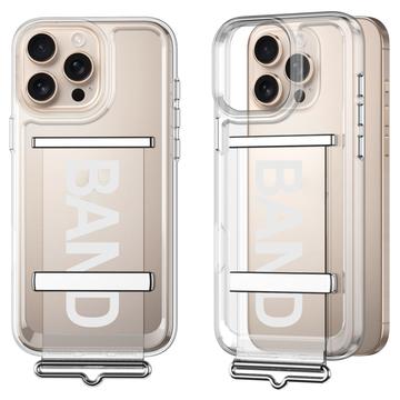 iPhone 16 Pro Max GKK Strap Case - Silver / Transparent