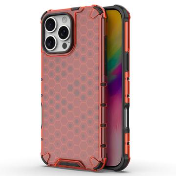 iPhone 16 Pro Max Honeycomb Armored Hibridna Maska - Crvena