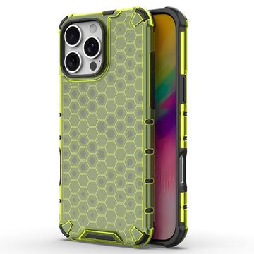 iPhone 16 Pro Max Honeycomb Armored Hibridna Maska - Zelena
