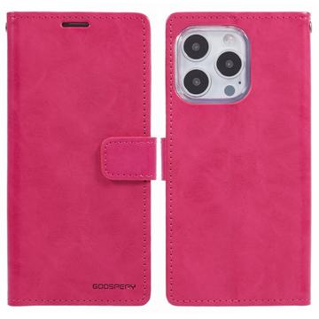 iPhone 16 Pro Max Mercury Goospery Blue Moon Wallet Case - Hot Pink