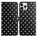 iPhone 16 Pro Max Polka Dot Pattern Wallet Case