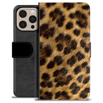 iPhone 16 Pro Max Premijum Futrola-Novčanik - Leopard
