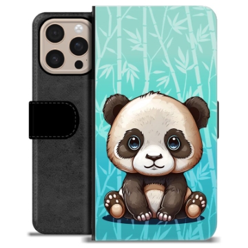 iPhone 16 Pro Max Premijum Futrola-Novčanik - Panda