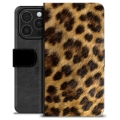 iPhone 16 Pro Premijum Futrola-Novčanik - Leopard