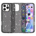 iPhone 16 Pro Stylish Glitter Series Hibridna Maska - Crna