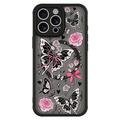 iPhone 16 Pro Stylish Protective Magnetic Case - Butterflies / Roses
