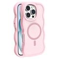 iPhone 16 Pro Wave-Edge Magnetic Hybrid Case - Pink