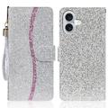 iPhone 16 Stylish Glitter Wallet Case
