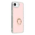 iPhone 16e CrystalGlow Hybrid Case with Ring Holder - Pink