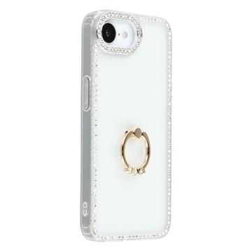 iPhone 16e CrystalGlow Hybrid Case with Ring Holder - Transparent