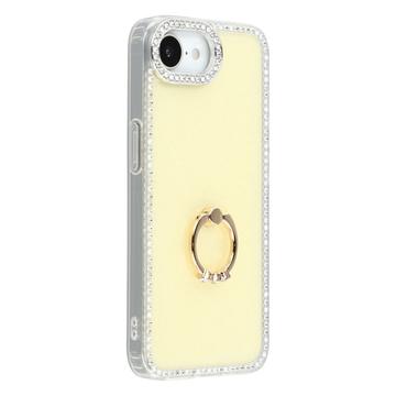 iPhone 16e CrystalGlow Hybrid Case with Ring Holder - Yellow