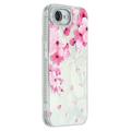 iPhone 16e Spring Electroplated IMD Hybrid Case with Camera Protector - Pink Flowers