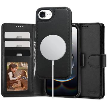 iPhone 16e Tech-Protect 2-in-1 Wallet Case - Magsafe Compatible - Black