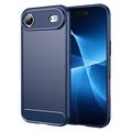 iPhone Air Brushed TPU Case - Carbon Fiber - Blue