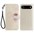 iPhone Air Owl Rhinestone Wallet Case