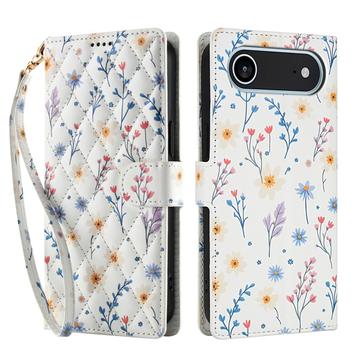 iPhone Air Rhombic Floral Wallet Case