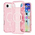 iPhone Air Stylish Glitter Series Hibridna Maska - MagSafe Kompatibilnost - Roze