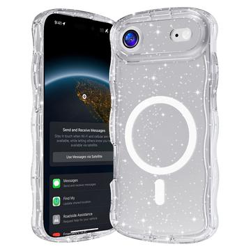 iPhone Air Wave-Edge Laser Glitter MagSafe Case - Clear