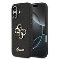 iPhone 17 Guess Fixed Glitter 4G Metal Logo Maska - Crna