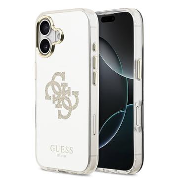 iPhone 17 Guess Mirror 4G Glitter Logo Hybrid Case - MagSafe Compatible - Gold