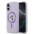 iPhone 17 Karl Lagerfeld Karl and Choupette Liquid Silicone MagSafe Case - Purple