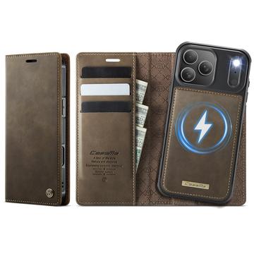 iPhone 17 Pro Caseme C49 2-in-1 Detachable Wallet Case - MagSafe Compatible, RFID - Coffee