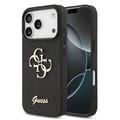 iPhone 17 Pro Guess Fixed Glitter 4G Metal Logo Maska - Crna