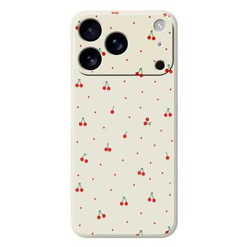iPhone 17 Pro Max Cherry Pattern TPU Case - Beige