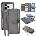iPhone 17 Pro Max Dux Ducis Lawa Wallet Leather Case w. Magnetic Cover - Grey