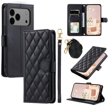 iPhone 17 Pro Max Luxury Quilted Wallet Case