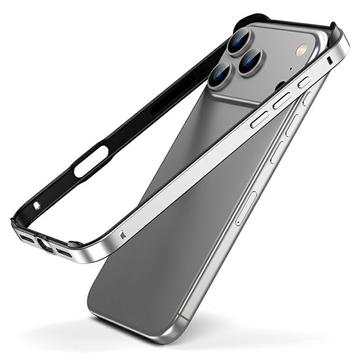 iPhone 17 Pro Max Metal Bumper with Raised Edges - Silver