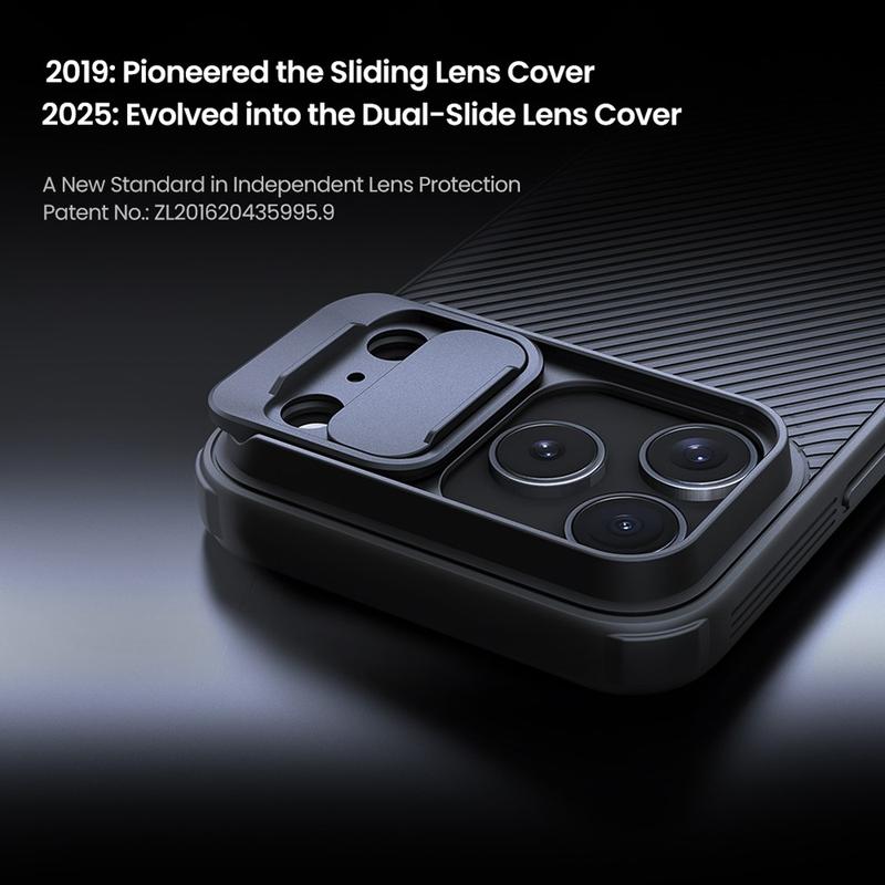 Funda Nillkin CamShield Pro Para IPhone 17 Pro Max – Con Tapa Deslizante Cámara, Protección Militar, Carga Inalámbrica, Negro