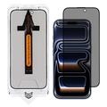 iPhone 17 Pro Max Privacy Tempered Glass Screen Protector with Installation Tool - 9H - Black Edge