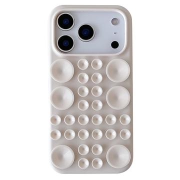 iPhone 17 Pro Max Silicone Case with Suction Cup - Antique White