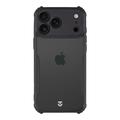 iPhone 17 Pro Max Tactical Quantum Stealth Case with Reinforced Corners - Clear / Black