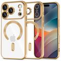 iPhone 17 Pro Max Tech-Protect MagFlex Case - MagSafe Compatible - Clear / Gold