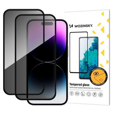 iPhone 17 Pro Max Wozinsky Super Tough Privacy Tempered Glass - 9H, 2 Pcs. - Black Edge