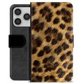 iPhone 17 Pro Premijum Futrola-Novčanik - Leopard