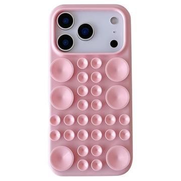 iPhone 17 Pro Silicone Case with Suction Cup - Pink