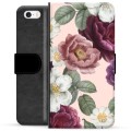 iPhone 5/5S/SE Premijum Futrola-Novčanik - Romantično Cveće