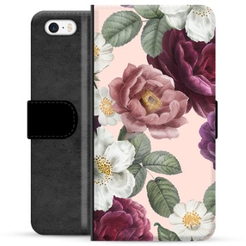 iPhone 5/5S/SE Premijum Futrola-Novčanik - Romantično Cveće