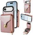 iPhone Air All-in-One Case with Wallet & Strap - Rose Gold