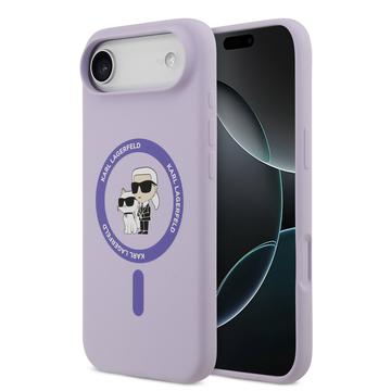 iPhone Air Karl Lagerfeld Karl and Choupette Liquid Silicone MagSafe Case - Purple