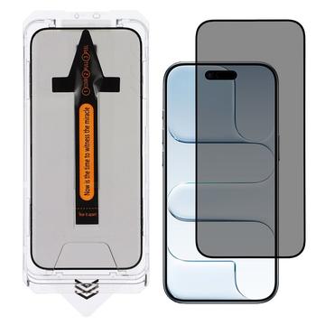 iPhone Air Privacy Tempered Glass Screen Protector with Installation Tool - 9H - Black Edge