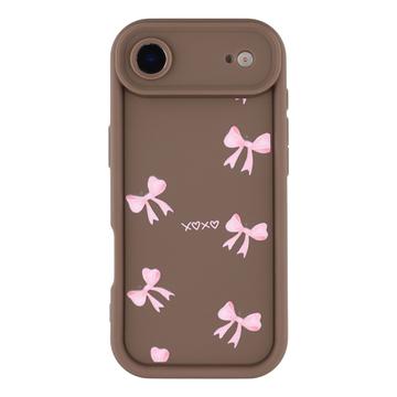 iPhone Air Stylish Shockproof TPU Case with Raised Edges - Brown / Bow