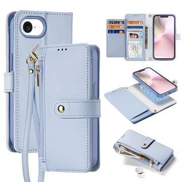 iPhone 16e Dux Ducis Lawa Wallet Leather Case w. Magnetic Cover - Baby Blue